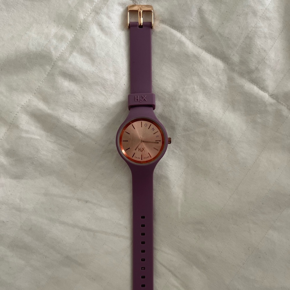 H2X Purple and Rose Gold Watch